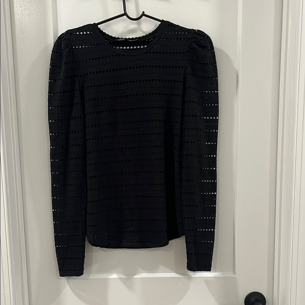 Generation Love Black Ribbed Long Sleeve Top